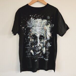 GDA Stephen Fishwick ICON Albert Einstein It’s All Relative Black T Shirt Sz L